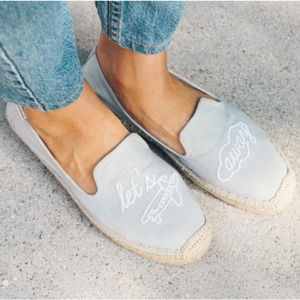 Soludos x Ceizer Gray Let's Fly Away Smoking Slipper Espadrilles